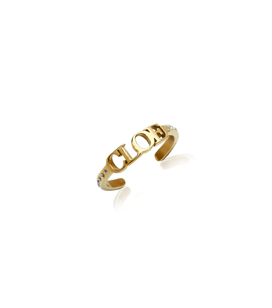 Crystal Name Ring (Gold) | Abbott Lyon