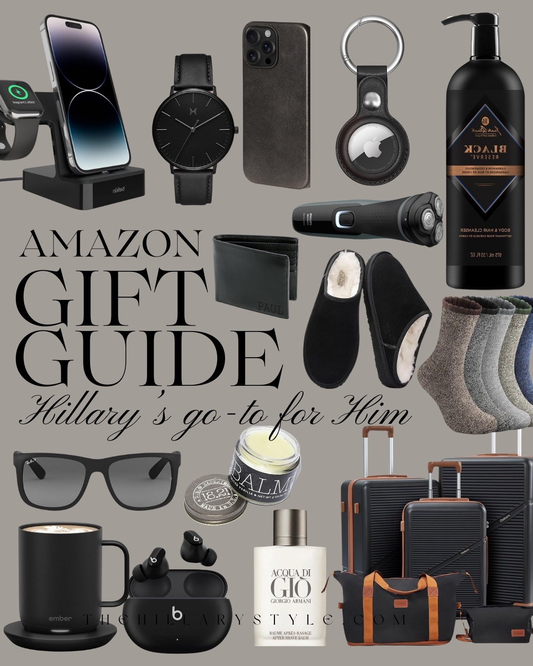 ✨HOLIDAY GIFT GUIDE EDIT · HILLARY’S GO-TO GIFTS FOR HIM✨ Sophisticated, useful, and effortlessly elevated — this curated for him gift guide is filled with the pieces men actually want. From luxe grooming and elevated essentials to tech favorites, travel must-haves, and cozy upgrades, these finds strike the perfect balance of style, practicality, and modern refinement.

#TheHillaryStyle #LuxuryHomeDecor #HolidayGifts #GiftGuide #MensGiftGuide #GiftsForHim #TechEssentials #TravelGifts #GroomingFavorites #ModernMensStyle #DesignerLookForLess #HolidayInspo #AmazonFinds 

 #LTKGiftGuide #LTKHoliday #LTKOver40