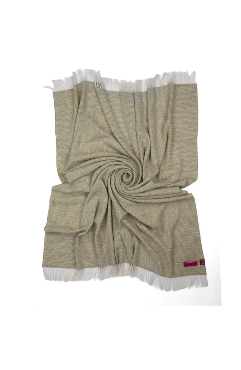 Prince of Scots Southampton Home Merino Wool Herringbone Throw | Nordstrom | Nordstrom