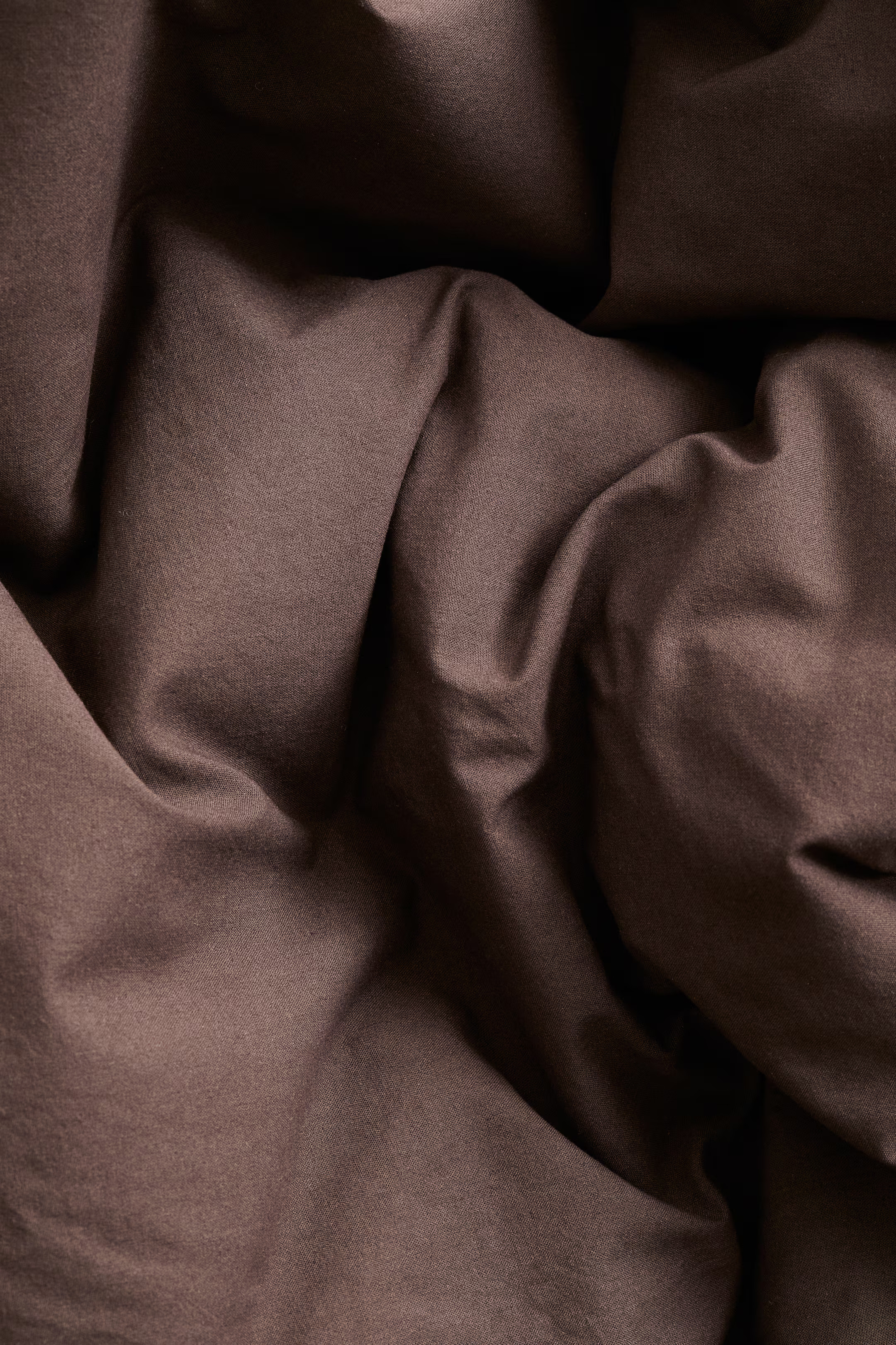 Washed cotton double/king duvet cover set - Dark brown - Home All | H&M GB | H&M (UK, MY, IN, SG, PH, TW, HK)