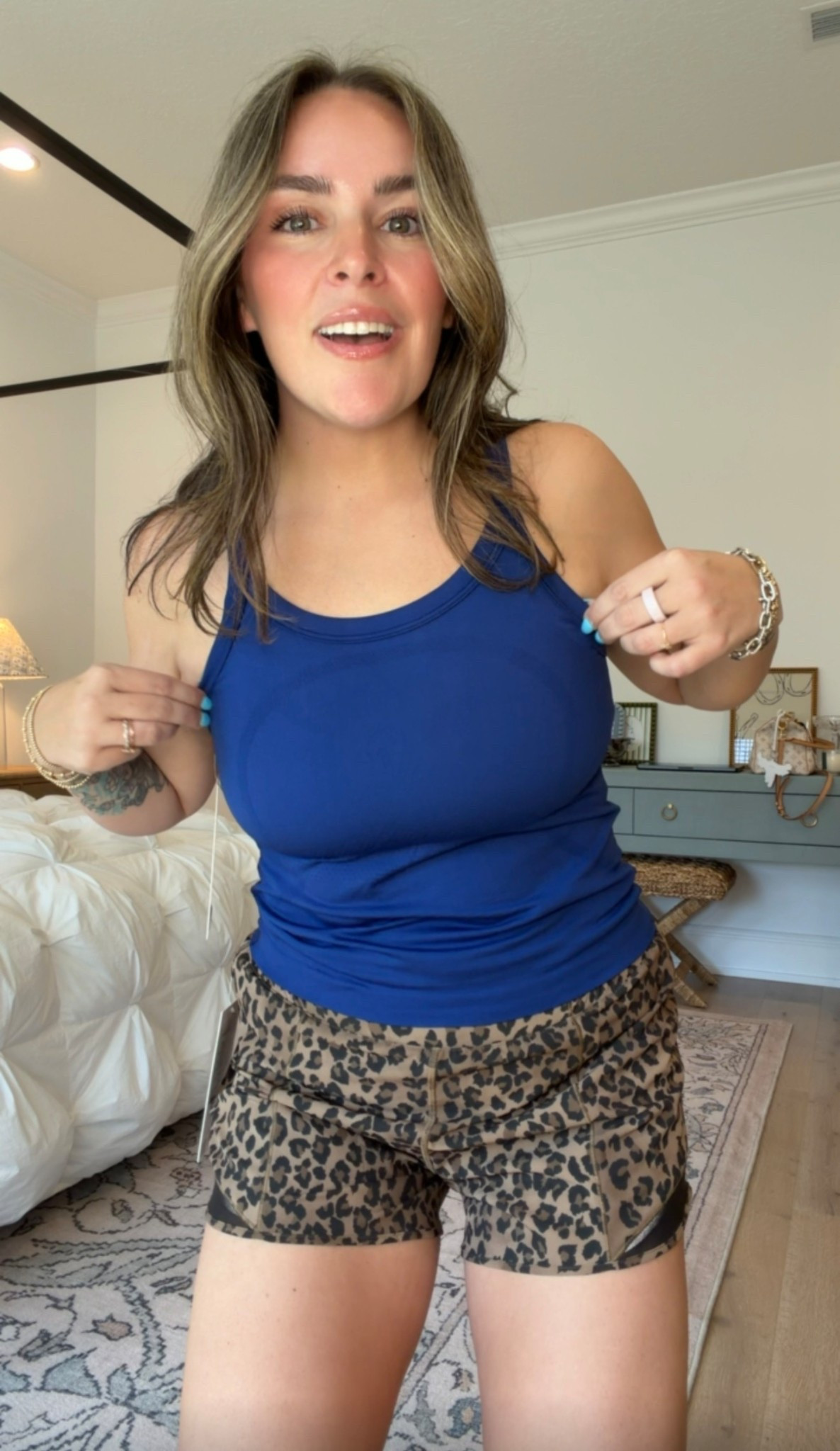 sorry for the screenshot lol I took a size 8 in everything!! new lululemon leopard (or cheetah?) print!!