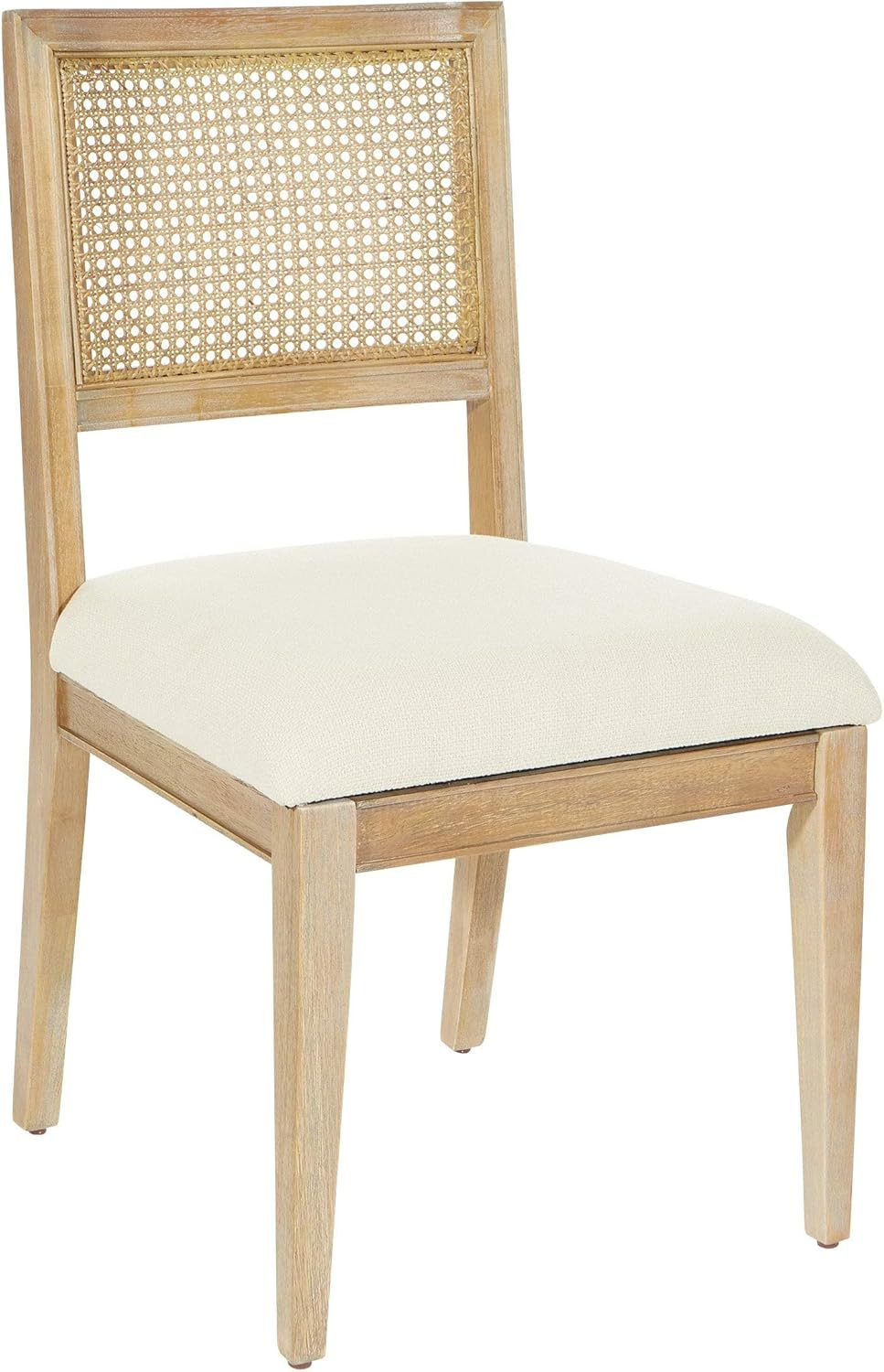 OSP Home Furnishings Alania Wood Dining Accent Chairs with Cane Back and Padded Seat, 2-Pack, Lin... | Amazon (US)