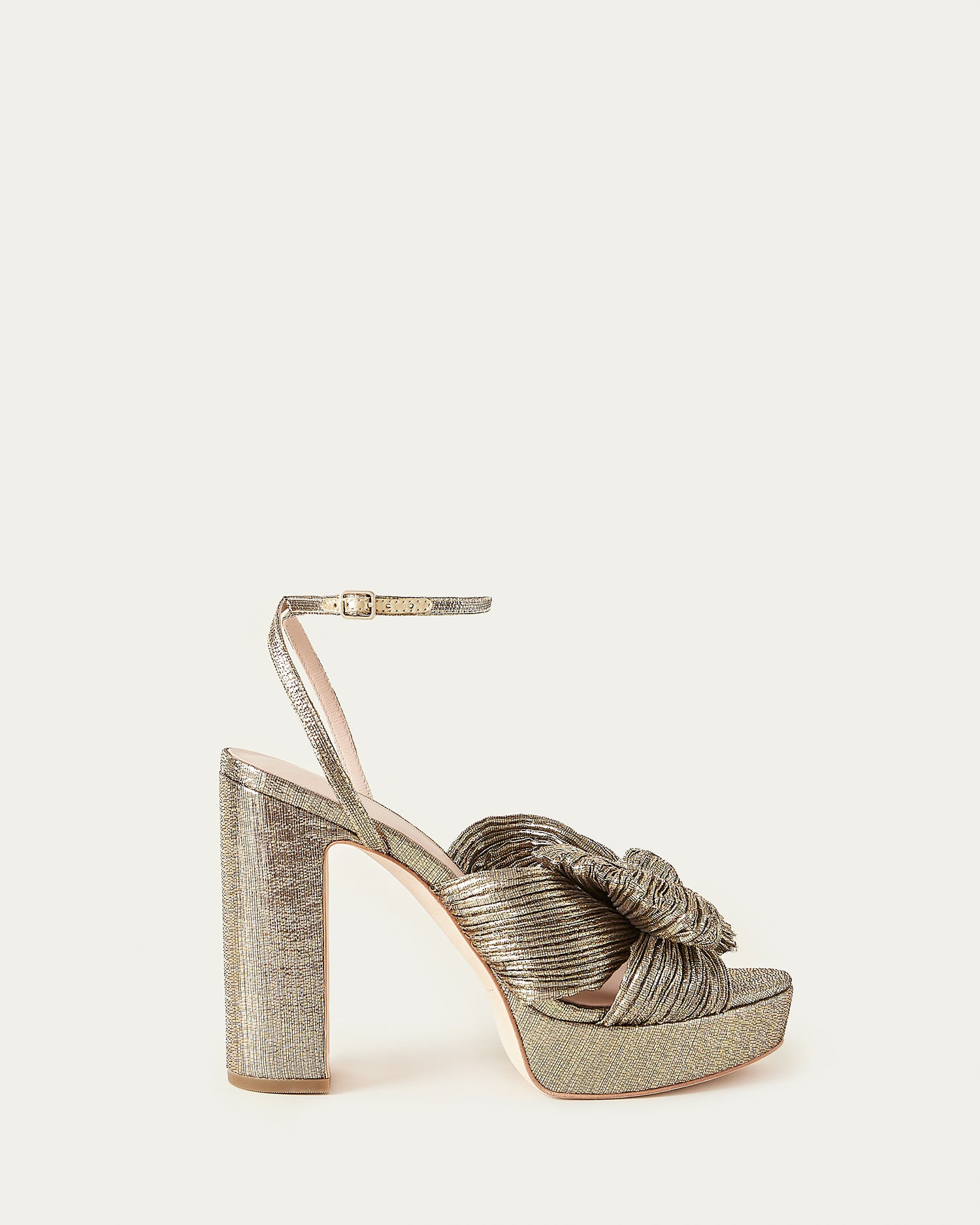 Natalia Dark Gold Platform Bow Heel | Loeffler Randall