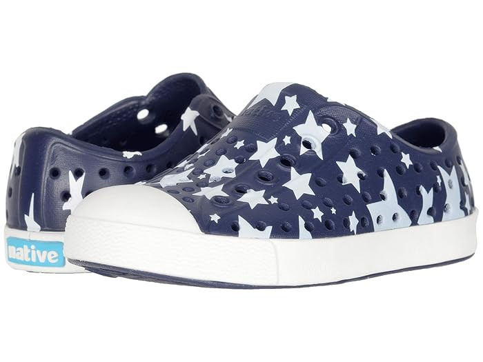 Native Kids Shoes Jefferson Stars and Stripes Print (Toddler/Little Kid) (Regatta Blue/Shell White/M | Zappos