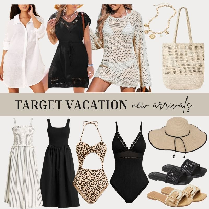 Vacation-ready finds from Target ☀️ Loving these breezy coverups, crochet dresses, chic one-piece swimsuits, and easy sandals. Perfect pieces for spring break, beach days, and warm weather trips all affordable Target finds.

// Target Vacation Outfit, Target Swimwear, Crochet Cover Up, Beach Vacation Outfit, Resort Wear Outfit, Target Sandals, Woven Tote Bag, Summer Vacation Style, Target Spring Fashion, One Piece Swimsuit, Affordable Resort Wear, Target Beach Outfit, Casual Vacation Style, Warm Weather Outfit, 2026 Spring Fashion Trends 

 #LTKSpringSale #LTKSeasonal #LTKSwim