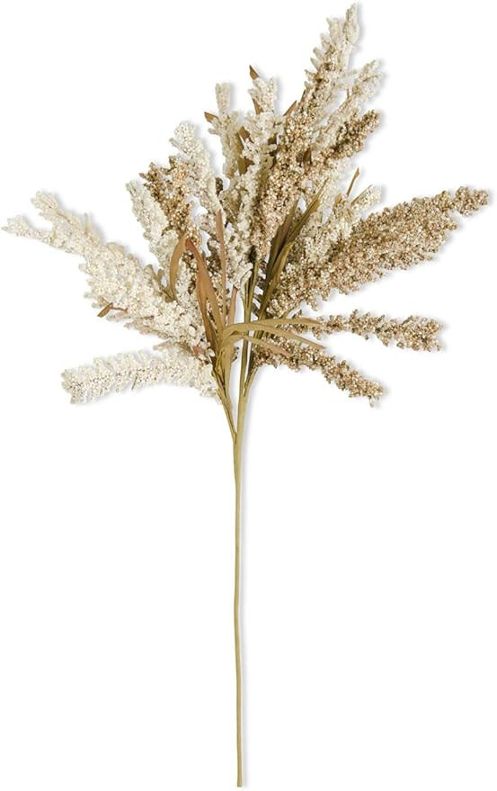 K&K Interiors 41446A 34 Inch Cream & Brown Heather Stem, Cream | Amazon (US)