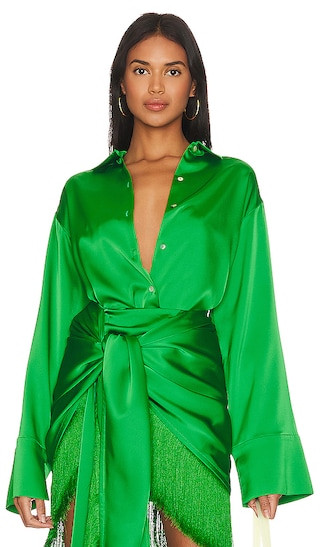 Pixie Shirt in Jewel Green | Revolve Clothing (Global)