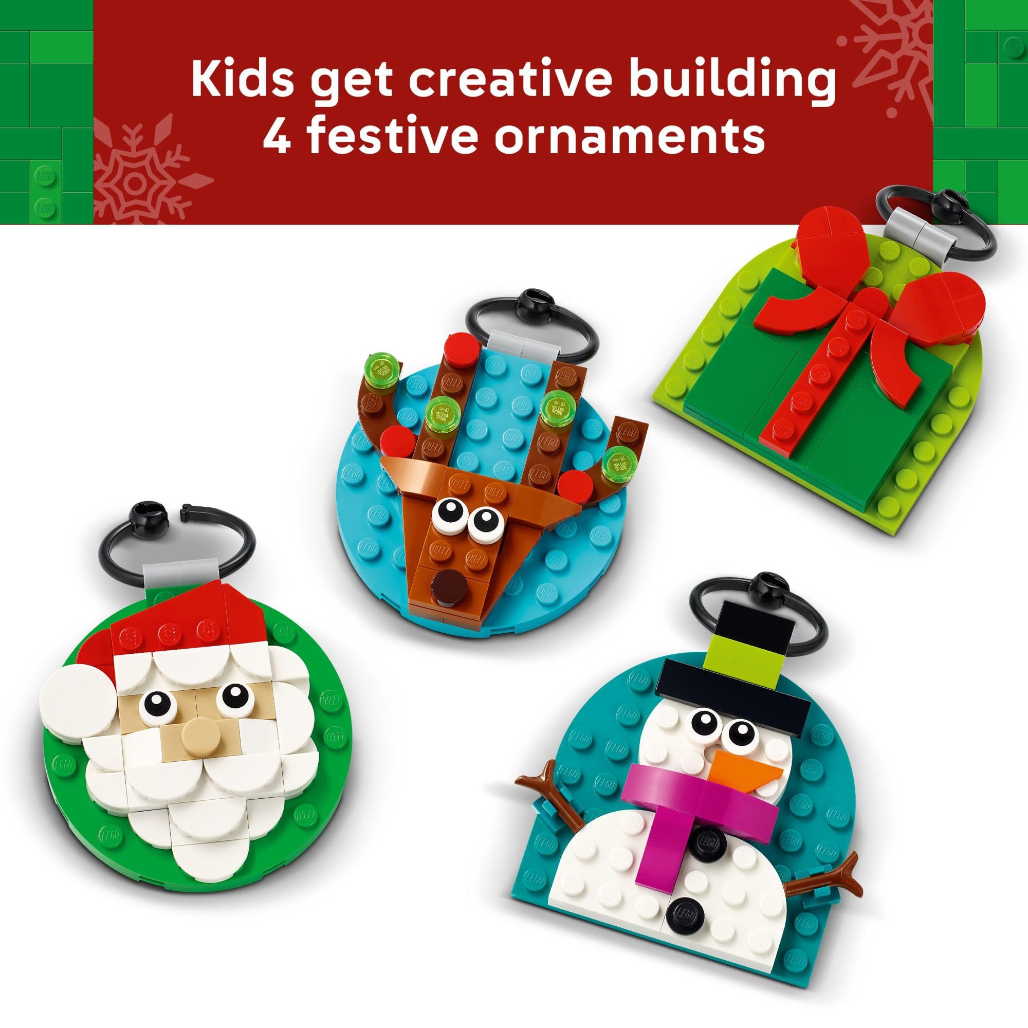 LEGO Christmas Ornament Selection Building Toys - Holiday Crafts for Family, Kids, Boys & Girls, ... | Amazon (US)