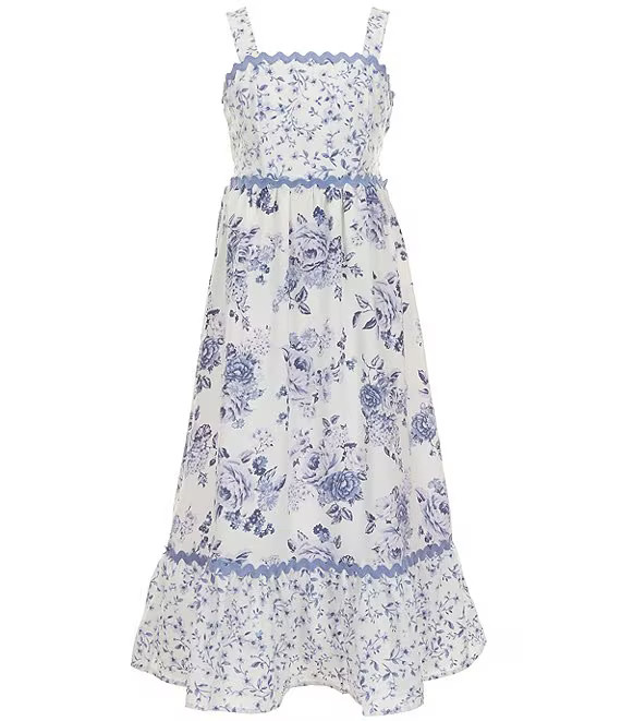 Allison & Kelly Big Girls 7-16 Floral Twin-Printed Long A-Line Dress | Dillard's | Dillard's