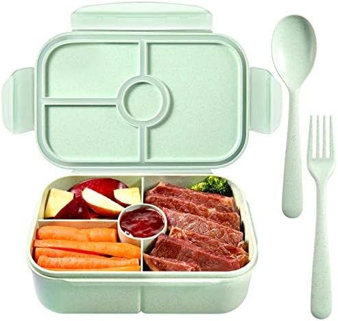 Bento Box for Kids Lunch Containers for Kids with 4 Compartments Kids Bento Lunch Box Microwave S... | Amazon (US)