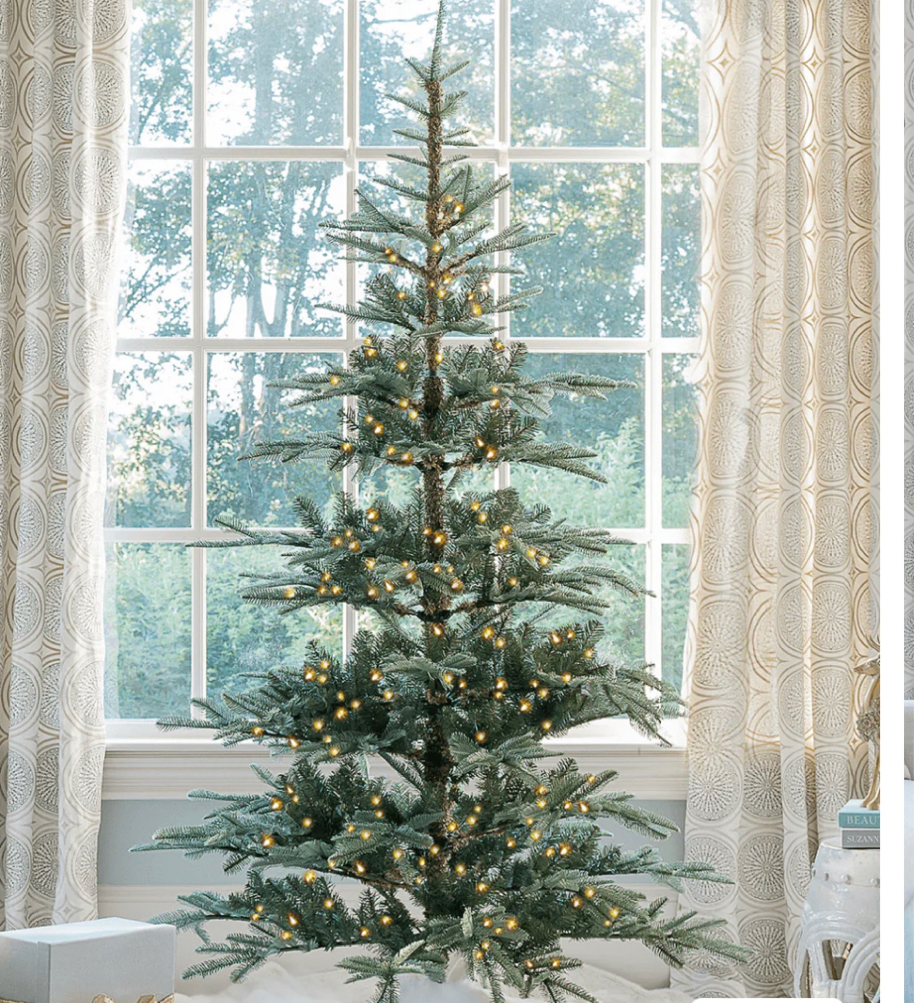 One of my favorite realistic prelit Christmas trees! 