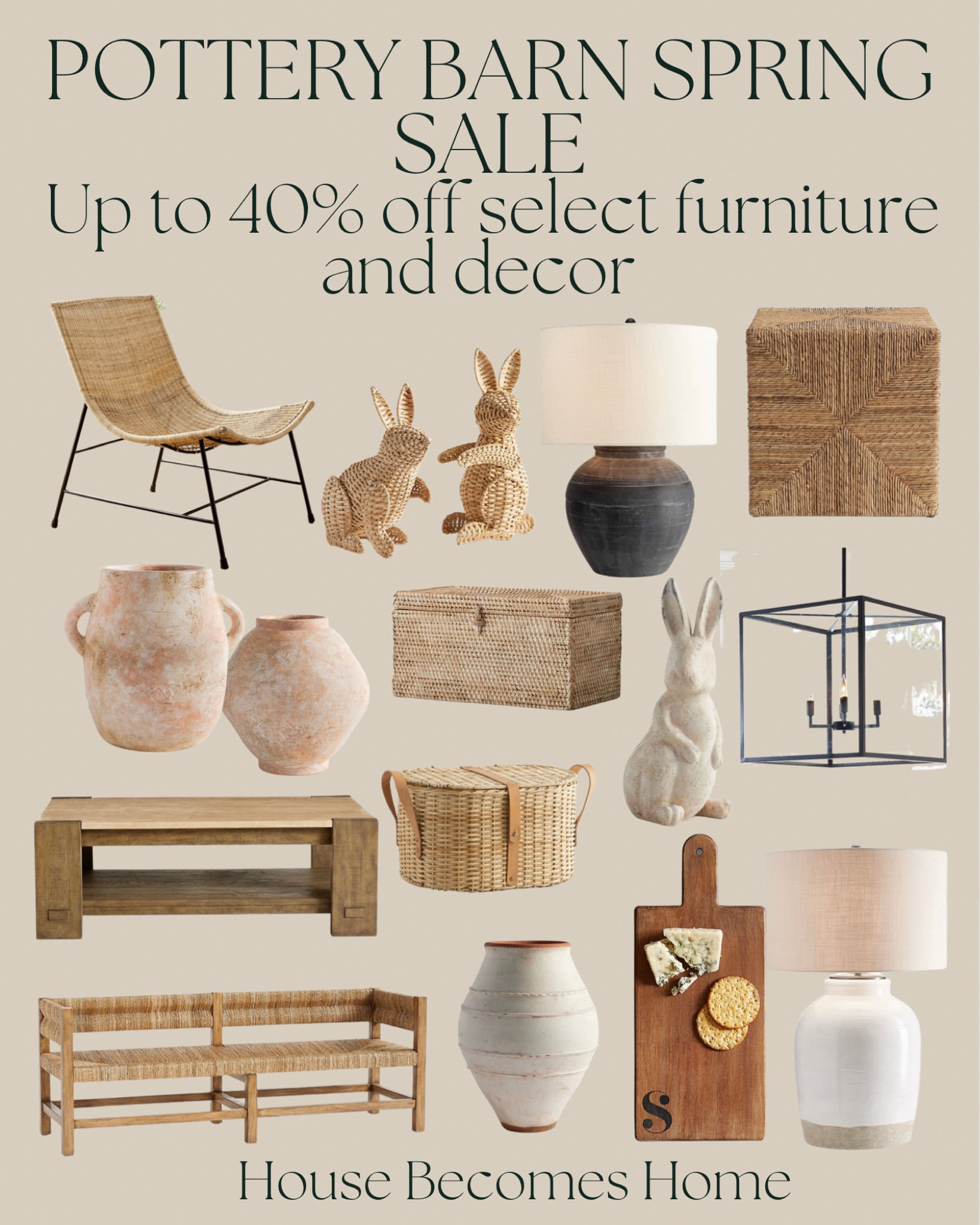 Pottery Barn Spring sale! Up to 40% off select furniture, decor and more!  

#LTKhome #LTKsalealert #LTKSeasonal
