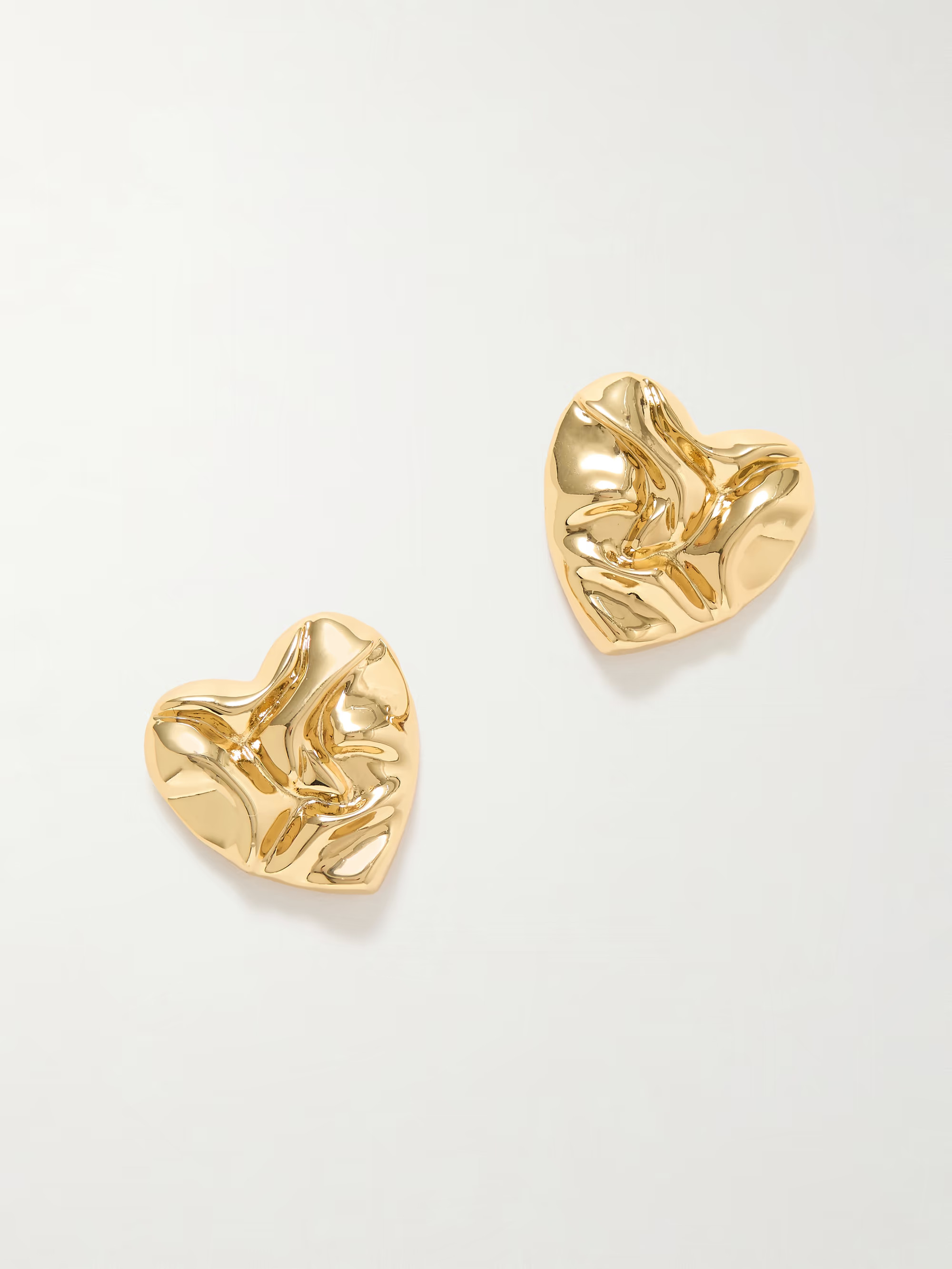 Martha Calvo's 'Heart' earrings are wearable works of art. Cast from gold-plated metal, they're i... | NET-A-PORTER (UK & EU)