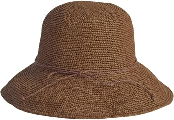 KORADI Women Raffia Beach Hat Natural Raffia Straw Bucket Hat Handwoven Foldable Sun Hats Wide Br... | Amazon (US)
