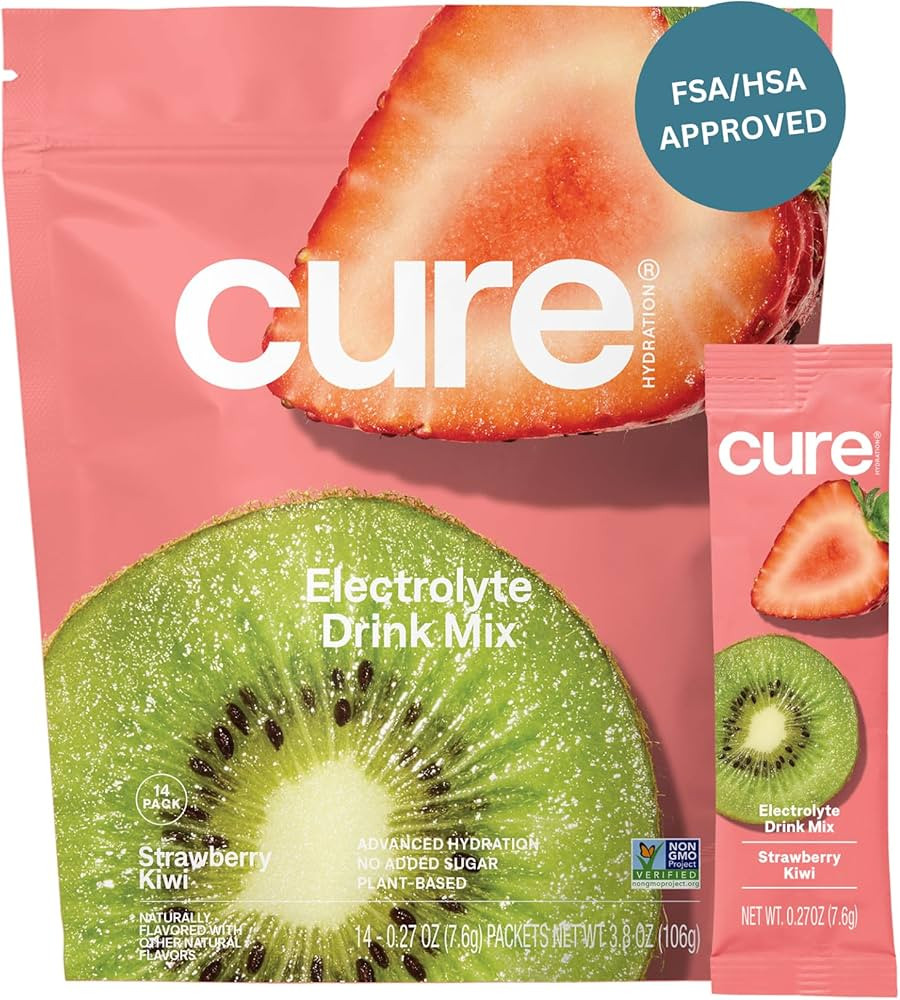 Cure Hydration | Plant-Based Electrolyte Drink Mix | No Added Sugar | FSA-HSA | Dehydration Relie... | Amazon (US)