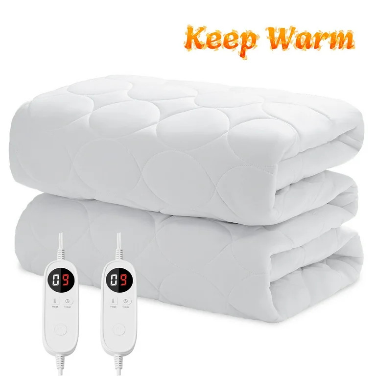 JUSTLET Heated Mattress Pad Queen Size with Dual Control 9 Heated Settings, Zone Heating Electric... | Walmart (US)