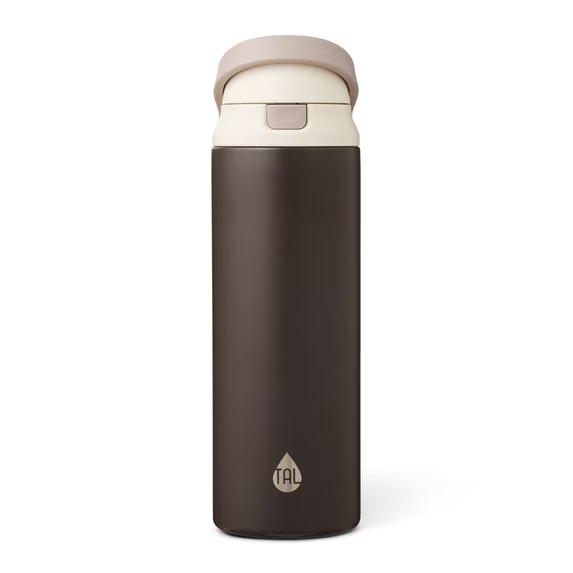 TAL 24oz Stainless Steel 2-in-1 Water Bottle with Straw and Chug Lid, Mocha | Walmart (US)