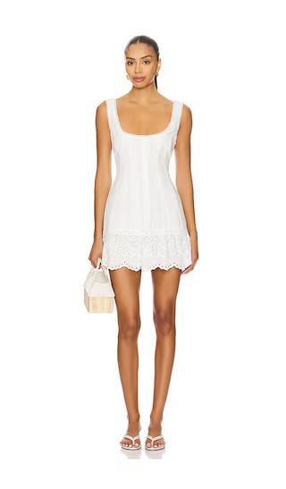 GUIZIO Aylin Eyelet Dress in White. - size S | Revolve Clothing (Global)