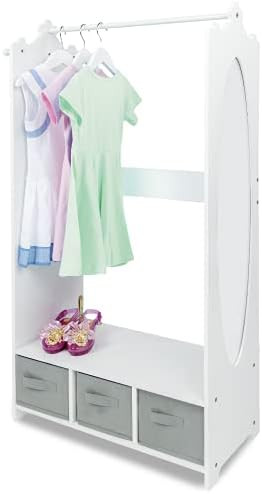 Milliard Dress Up Storage Kids Costume Organizer Center, Open Hanging Armoire Closet Unit Furniture | Amazon (US)