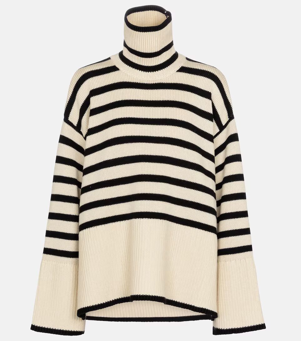 Striped turtleneck wool-blend sweater | Mytheresa (UK)