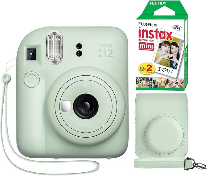 Fujifilm Instax Mini 12 Instant Camera + Minimate Custom Case + Fuji Instax Film 20 Sheets Twin P... | Amazon (US)