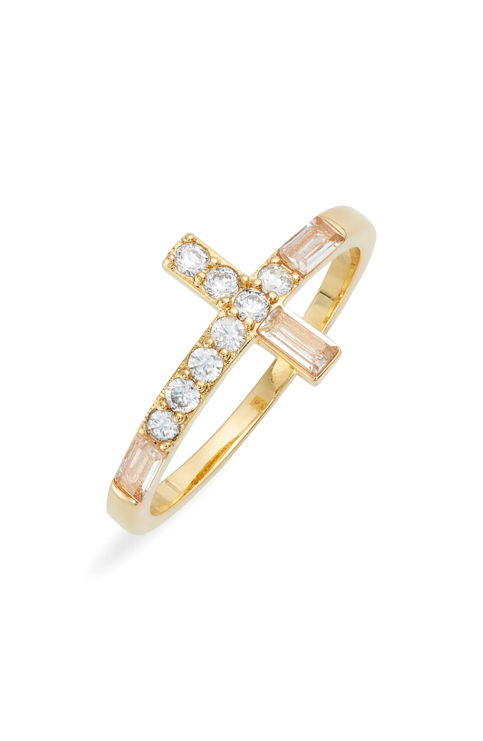Nordstrom Cubic Zirconia Cross Ring | Nordstrom | Nordstrom