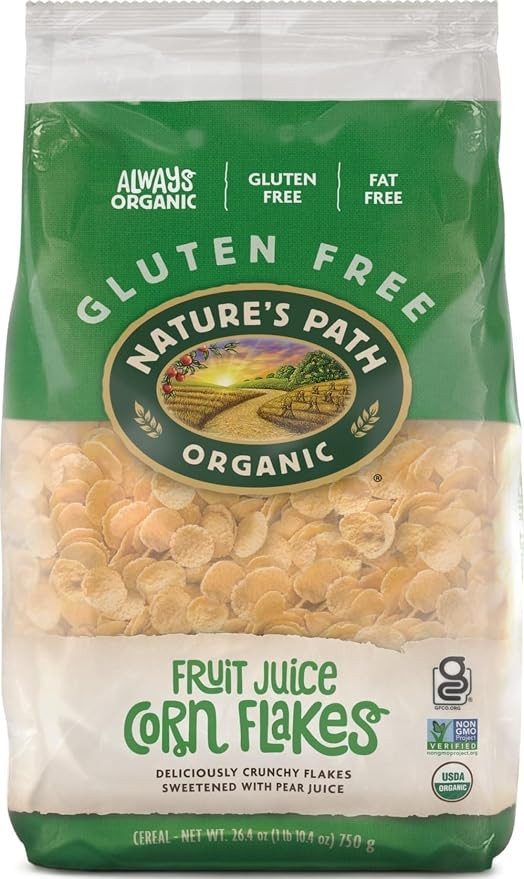 Nature's Path Organic Fruit Juice Corn Flakes Cereal, 26.4 oz (Pack of 1) | Gluten-Free crisp non... | Amazon (US)