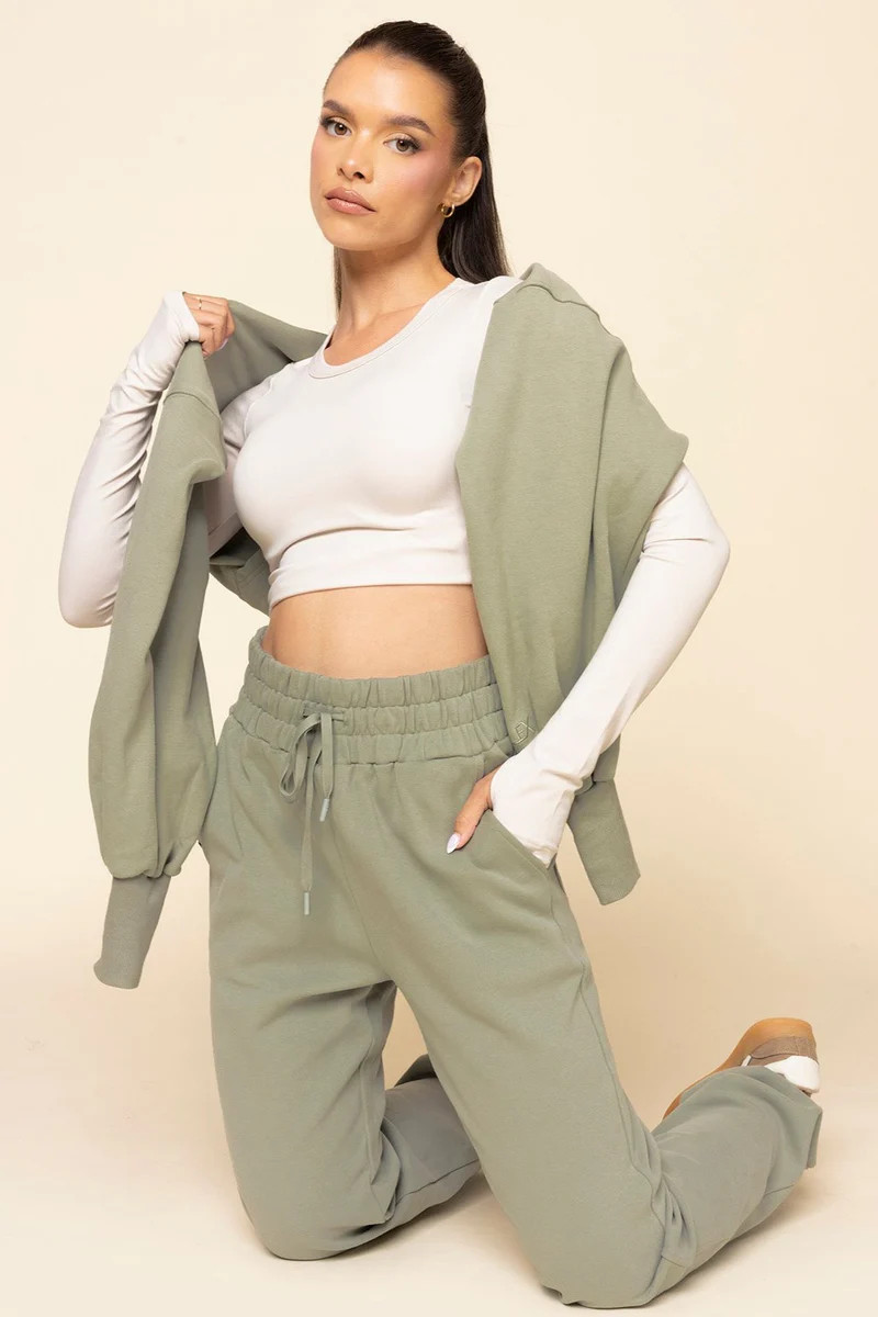 Ooey Gooey Sweatpant - Light Sage | POPFLEX