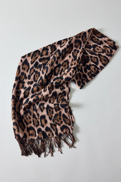 Leopard Pattern Woven Scarf | Urban Outfitters (US and RoW)