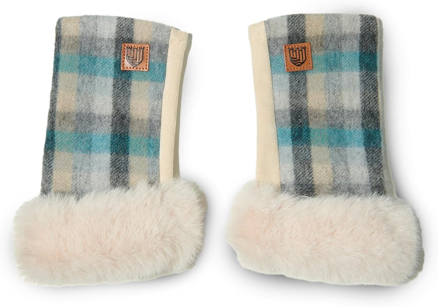 Islander Lambswool Tartan Mittens with Faux Fur Cuff and Fleece Underside (7.28” x 3.54”) | Amazon (US)