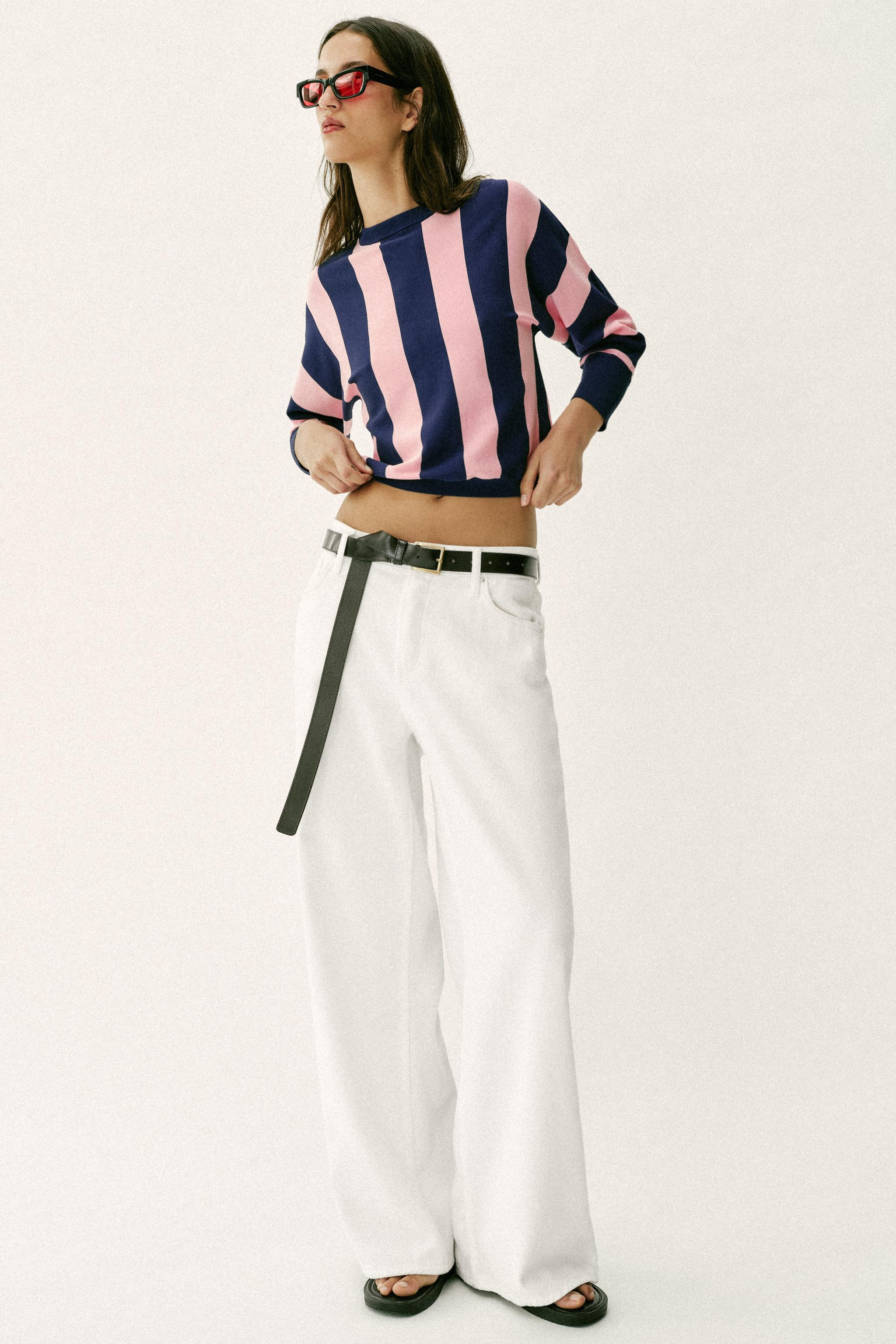 STRIPED KNIT SWEATSHIRT | Zara US