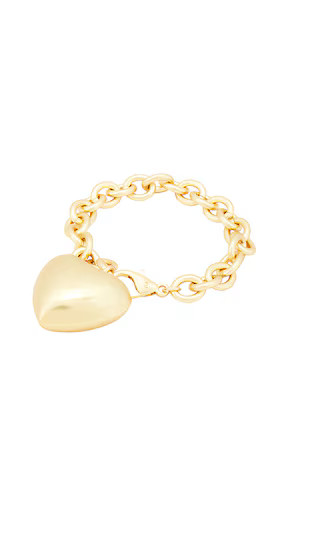 The Puffy Heart Gold Bracelet in Gold | Revolve Clothing (Global)