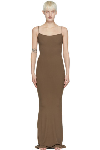 Brown Modal Maxi Dress | SSENSE
