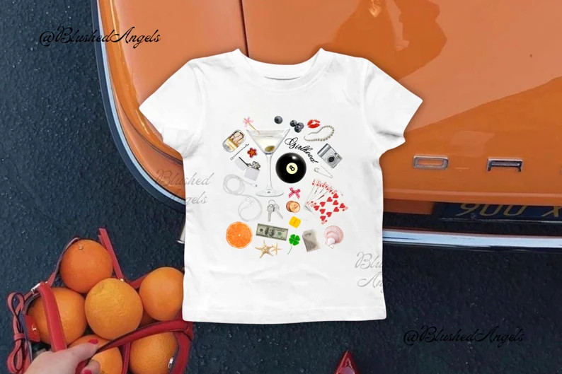 Girlhood Collage Aesthetic Coquette Baby Tee Y2k Graphic Baby Tee, 90s Baby Tee, Trending Cocktai... | Etsy (US)