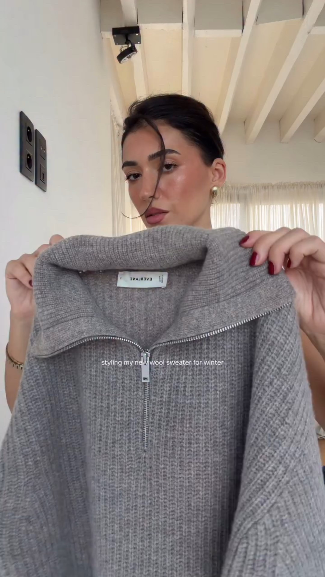 I’m always asked how I put an outfit together, I usually start with one base piece. This time, I built everything around this taupe wool sweater from @everlane and styled it with three different @everlane pairs of pants. I keep mixing and matching until it feels right. Which combo do you think works best with this sweater? 

