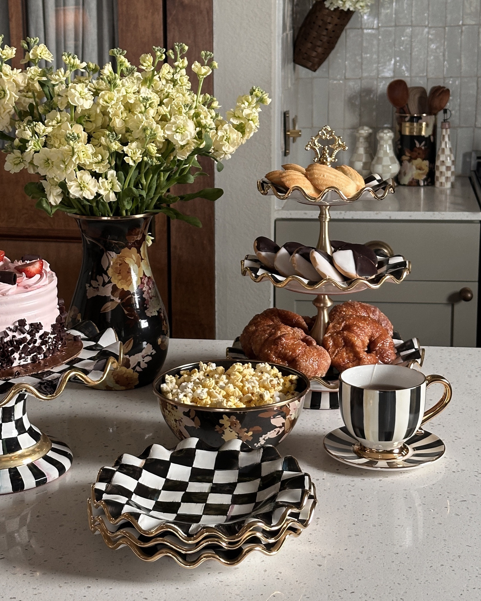 Added some stunning @MacKenzie-Childs pieces to my home. I love the fluted Courtly Check serveware, all my Mocha Check pieces and added Wild Rose to the mix.  

#LTKHome
