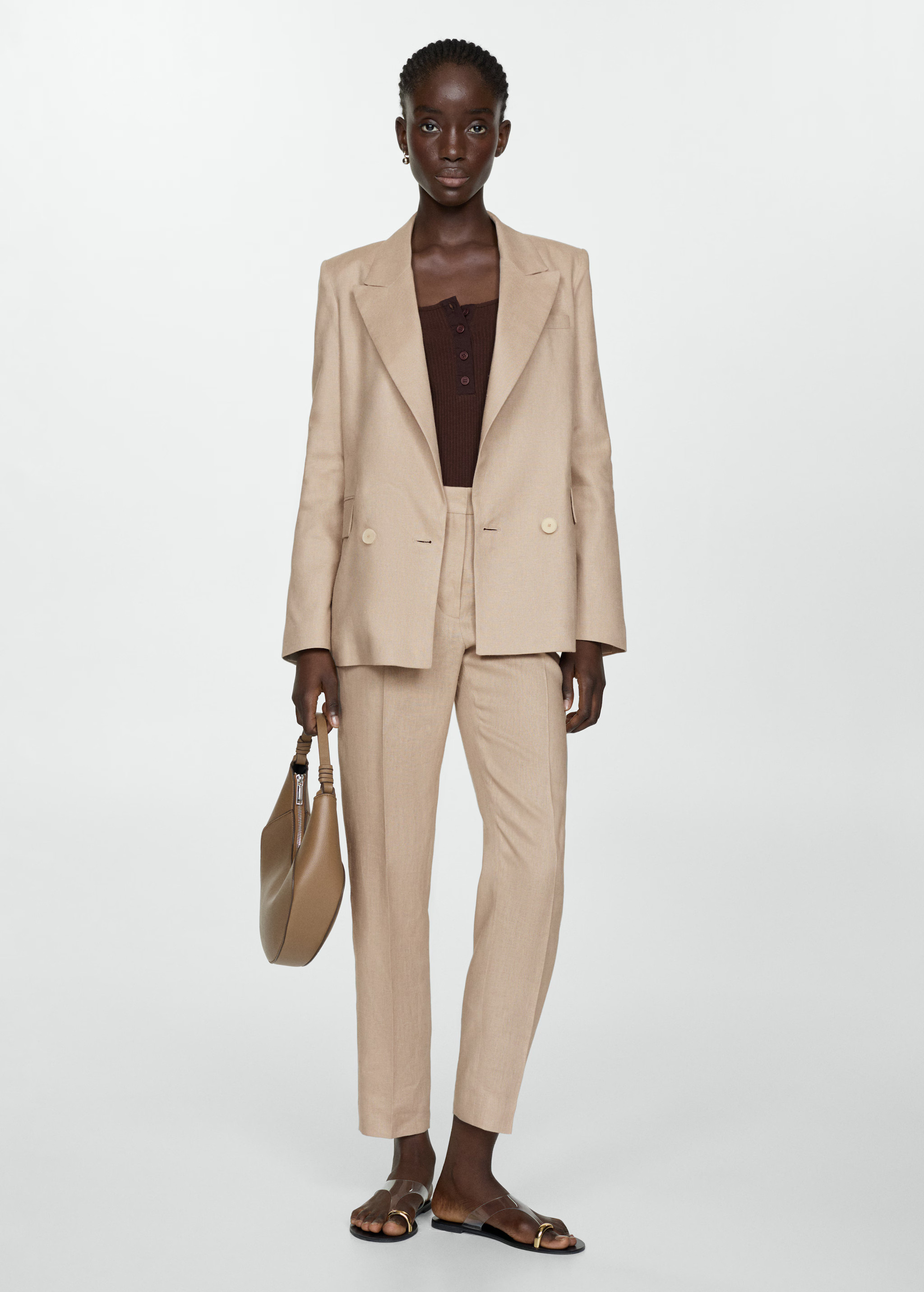 Blazer suit 100% linen | MANGO (UK)