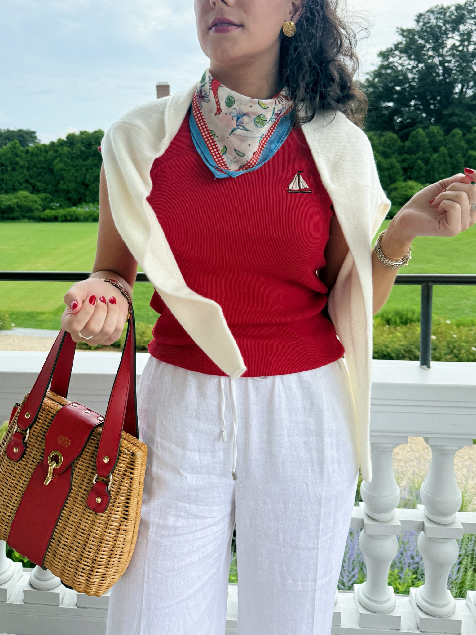 Outfit for brunch in Rhode Island! 🍒⛵️❤️🇺🇸🦞