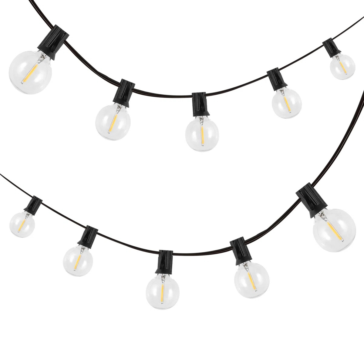 25-Light Indoor/Outdoor 25 ft. Contemporary Rustic Incandescent G40 Bistro Globe Bulb String Ligh... | Wayfair North America