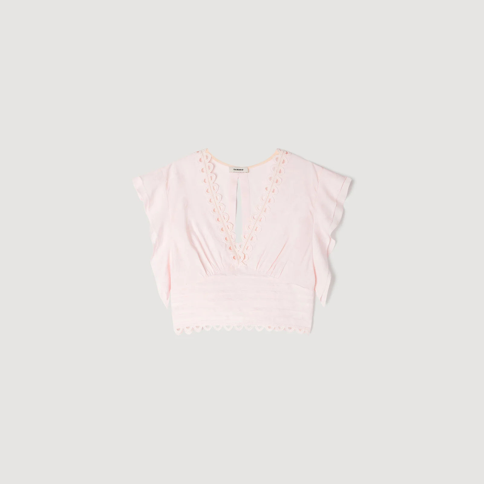 Floral jacquard crop top | Sandro US | Sandro-Paris US