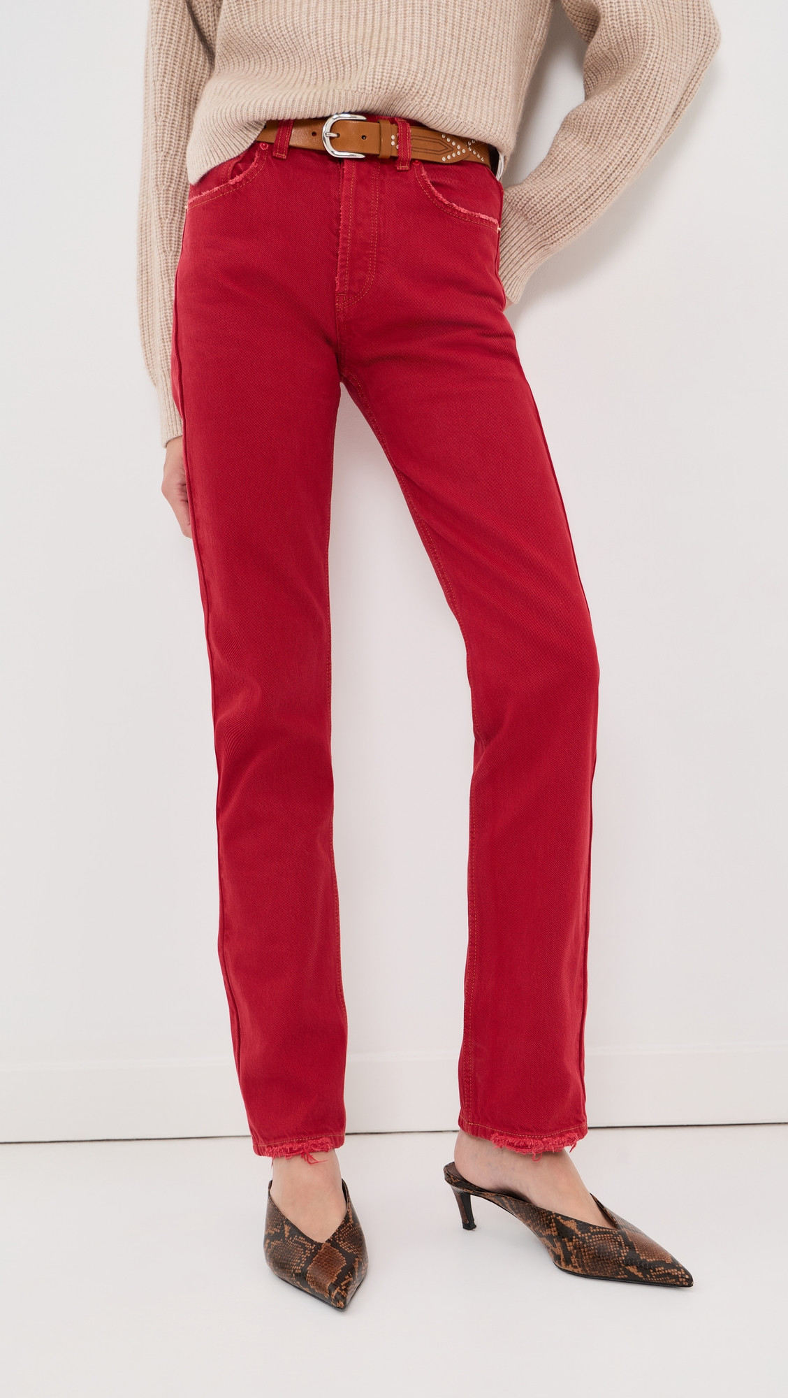 Isabel Marant Daya Jeans Red 38 | Shopbop