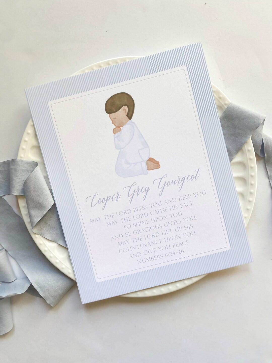 Prayer Card Nursery Decor Room Decor Kids Personalized - Etsy | Etsy (US)