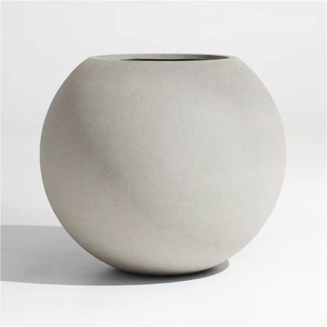 Sphere Large Dark Grey Indoor/Outdoor Planter + Reviews | Crate & Barrel | Crate & Barrel