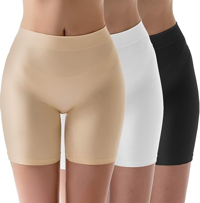 Women's Slip Shorts, Comfortable Boyshorts Panties, Anti-chafing Spandex Shorts for Under Dress | Amazon (US)