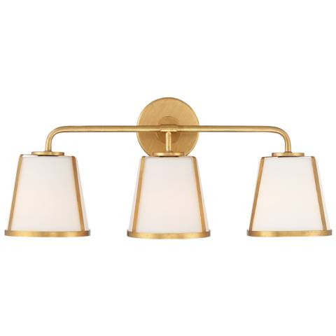 Crystorama Fulton 23 1/4" Wide Antique Gold 3-Light Bath Light - #312N1 | Lamps Plus | Lamps Plus