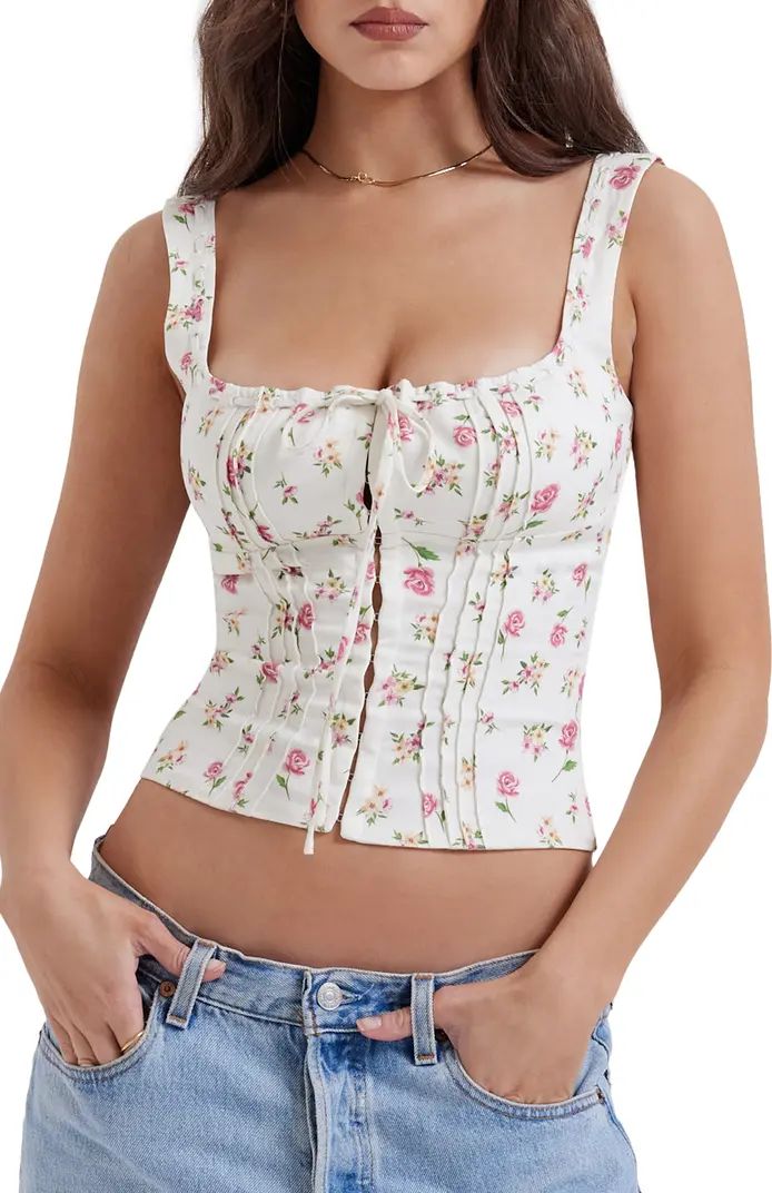 Chicca Square Neck Corset Top | Nordstrom