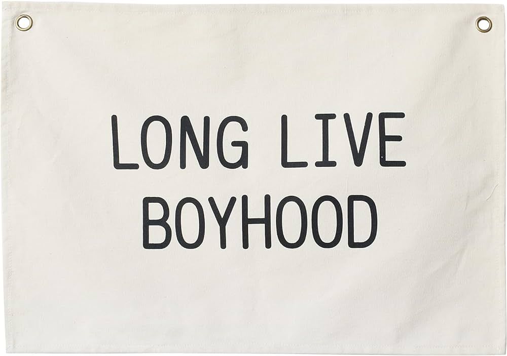 Canvas Banner Wall Hanging Banner Flag for Nursery Teen Kids Room Decoration Boys Girls(Long Live... | Amazon (US)
