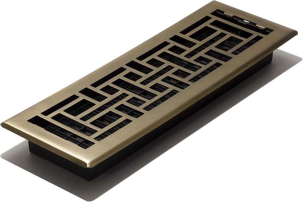 Decor Grates Oriental Floor Register, 4x14 Inches, Antique Brass Finish | Amazon (US)