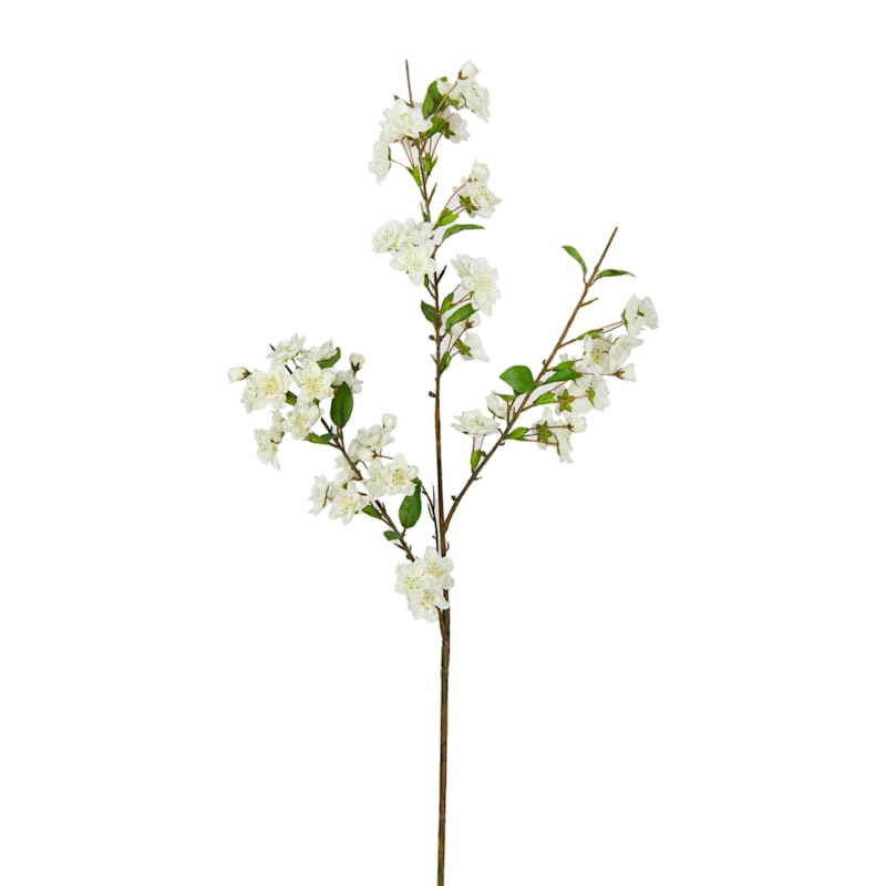 Cream Cherry Blossom Floral Spray, 44" | At Home