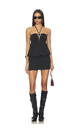 superdown Kitura Mini Dress in Black. - size XXS | Revolve Clothing (Global)